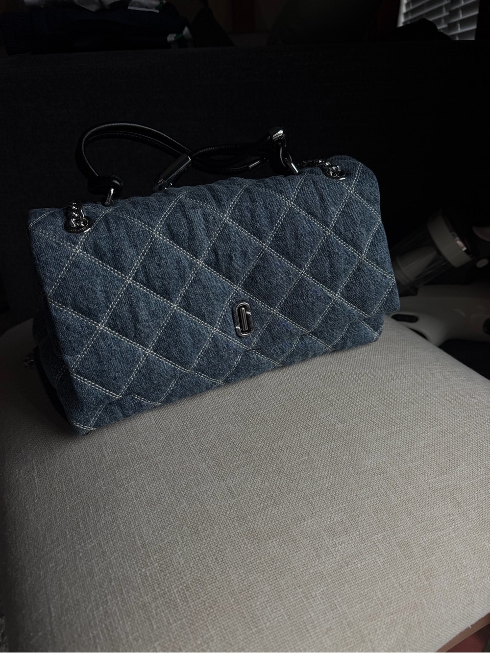 Marc Jacobs Quilted Denim Dual Shoulder Bag - Picture 9 of 9